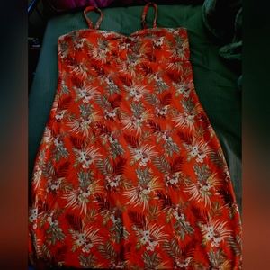 bright orange boho dress. size 19